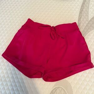 ZYIA Bright Pink Drawstring Athletic Shorts